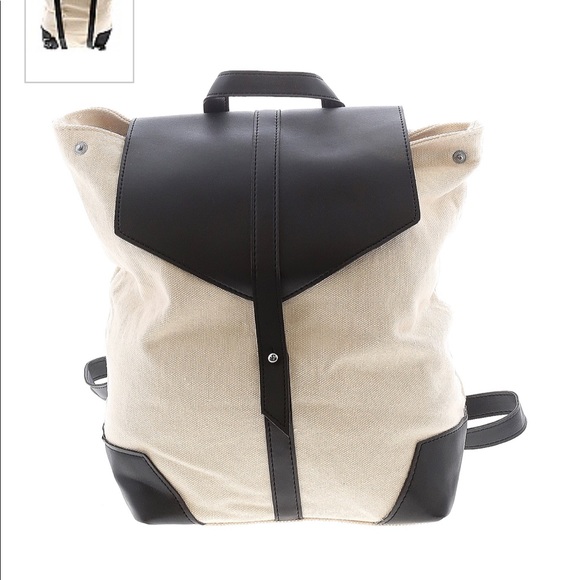 Deux Lux canvas and vegan leather mini back pack NWOT - Picture 3 of 6